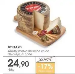 Supermercados Plaza Boffard - queso reserva de leche cruda de oveja oferta