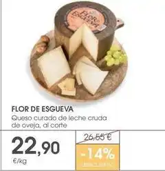 Supermercados Plaza Flor de esgueva - queso curado de leche cruda de oveja oferta