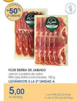 Supermercados Plaza Flor - jamon o paleta de cebo 50% raza iberica loncheada oferta