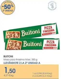 Supermercados Plaza Buitoni - masa pizza finissima maxi oferta