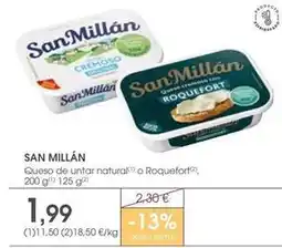 Supermercados Plaza San millán - queso de untar natural o roquefort oferta