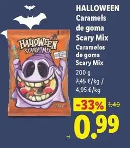 Lidl Halloween - caramels de goma scary mix oferta