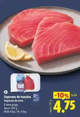 Lidl Suprema de atún oferta