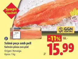 Lidl Salmo peça con piel oferta
