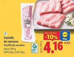 Lidl Costilla de xurrasco oferta