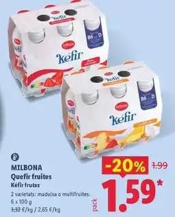 Lidl Milbona - quefir fruites oferta