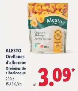 Lidl Alesto - orelanes d'albercoc oferta