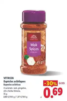 Lidl Vitasia - especias asiatiques oferta