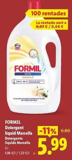 Lidl Formil - detergent liquid marsella oferta