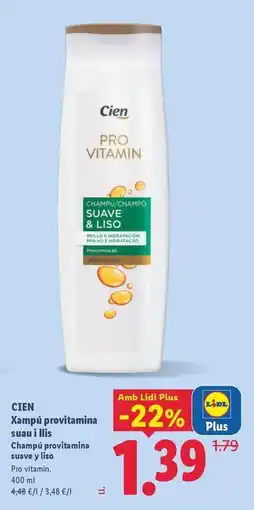 Lidl Cien - champú provitamina suave y liso oferta