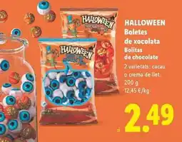 Lidl Halloween - boletes de xocolata oferta