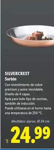 Lidl Silvercrest - sarten/revestimiento de cobre premium/acero inoxidable oferta