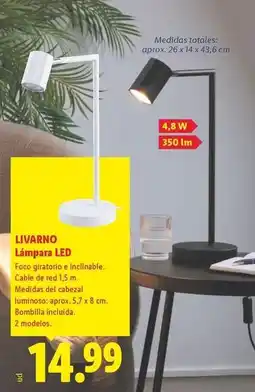Lidl Livarno - lampara led oferta