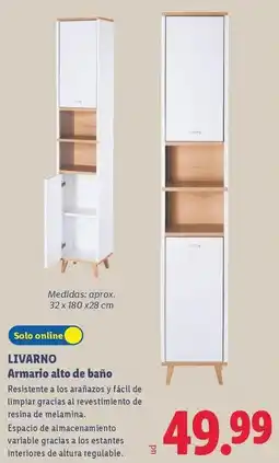 Lidl Livarno - armario alto de baño oferta