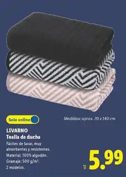 Lidl Livarno - toalla de ducha oferta