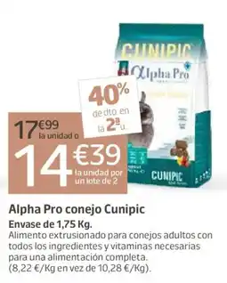 Jardiland Cunipic alpha pro conejo oferta