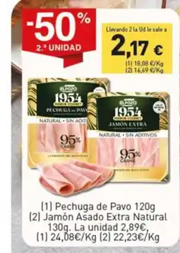 Hiperber Elpozo 1954 pechuga de pavo jamón asado extra natural oferta