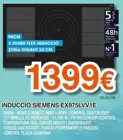 Expert Inducción Siemens Ex975lvv1e oferta