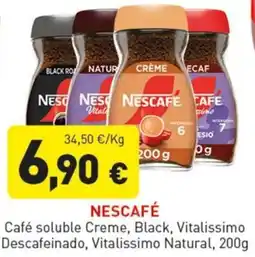Hiperber Nescafé café soluble creme, black, vitalissimo descafeinado, vitalissimo natural oferta