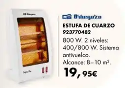 Coinfer Orbegoza estufa de cuarzo oferta
