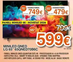 Expert LG MINILED QNED 65" 65QNED70B6C oferta