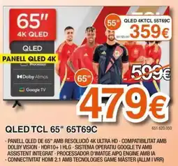 Expert TCL QLED TCL 65" 65T69C oferta