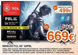 Expert Tcl miniled tcl 65" 65p8l oferta