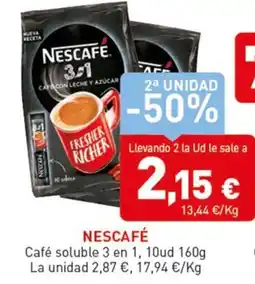 Hiperber Nescafé café soluble 3 en 1 oferta