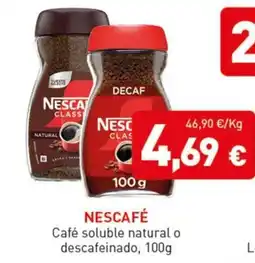 Hiperber Nescafé café soluble natural o descafeinado oferta