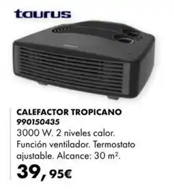 Coinfer taurus calefactor tropicano oferta