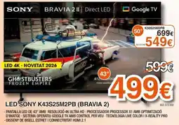 Expert Sony led sony k43s25m2pb (bravia 2) oferta