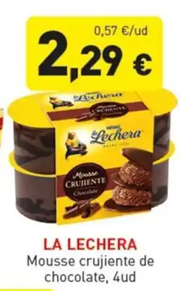Hiperber La Lechera mousse crujiente de chocolate oferta