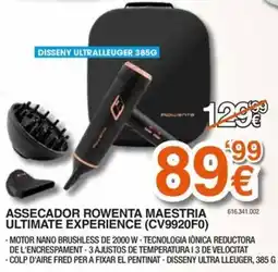 Expert Rowenta assecador maestria ultimate experience (cv9920f0) oferta