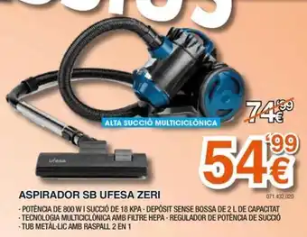 Ufesa aspirador sb ufesa zerí
