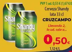 SPAR Lanzarote Shandy Cruzcampo oferta