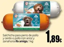 Unide Market ifa amigo salchicha para perro de pollo y cerdo o pollo con arroz y zanahoria oferta