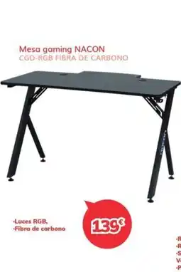 Mi electro Nacon mesa gaming cgd-rgb fibra de carbono oferta
