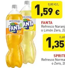Hiperber Fanta Refresco Naranja o Limón Zero oferta