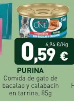 Hiperber purina comida de gato de bacalao y calabacin oferta