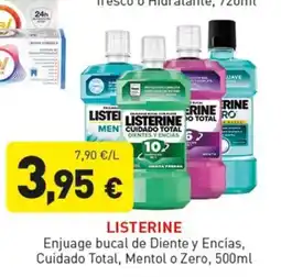 Hiperber Listerine Enjuage bucal de Diente y Encías, Cuidado Total, Mentol o Zero oferta