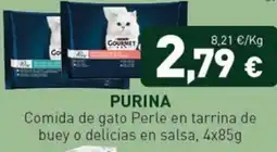 Hiperber Purina comida de gato Perle en tarrina de buey o delicias en salsa oferta