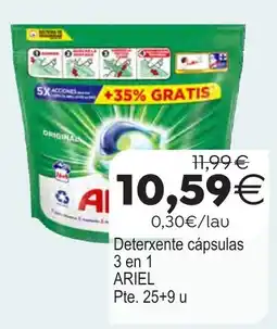 Supermercados Aquí Ariel detergente cápsulas 3 en 1 oferta
