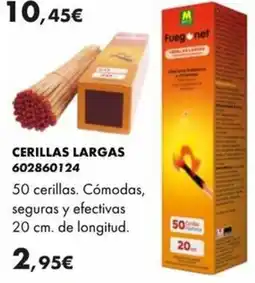 Coinfer Fuegonet cerillas largas oferta
