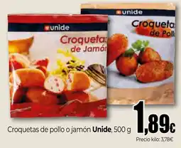 Unide Market Unide croquetas de pollo o jamón oferta