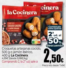 Unide Market la Cocinera croquetas artesanas cocido y jamón serrano oferta