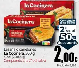 Unide Market la Cocinera lasaña o canelones oferta