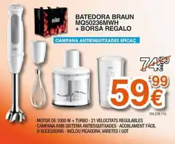 Expert Braun batedora mq50236mwh + borsa regalo oferta