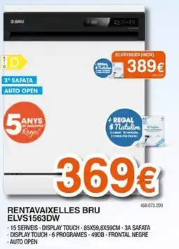 Expert Rentavaixelles bru elvs1563dw oferta