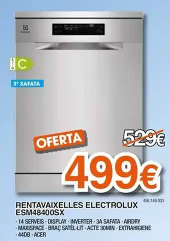 Electrolux rentavaixelles esm48400sx