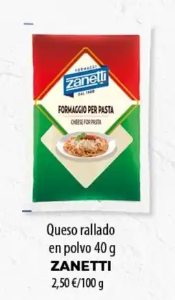 SPAR Lanzarote Zanetti queso rallado en polvo oferta